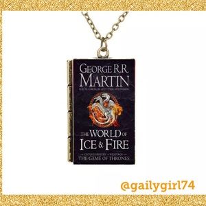 4 For $20 Game of Thrones Book Brass Necklace